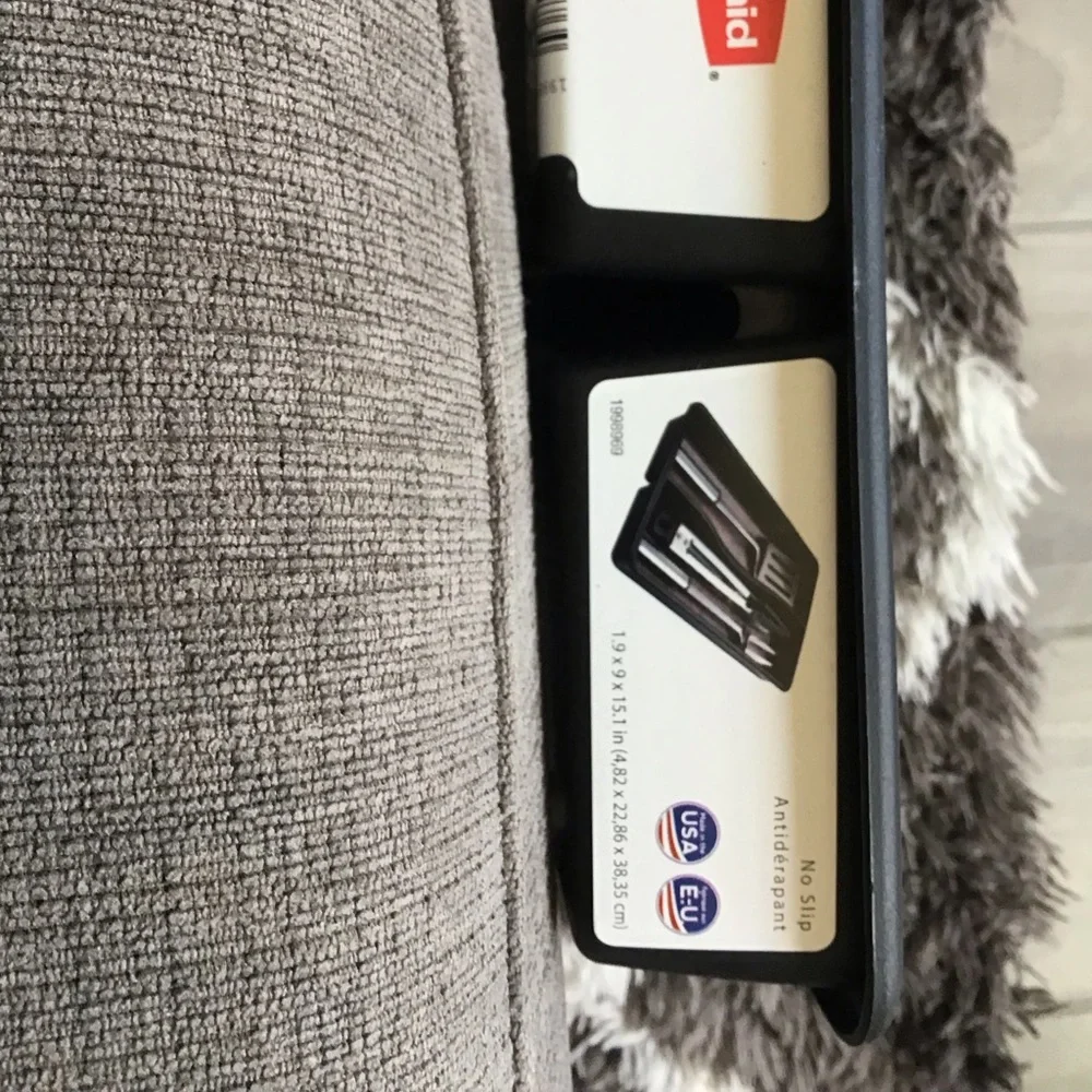 Rubbermaid Black and gray Drawer Organizer 2 compartment Set of 3